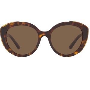Prada 54mm Oval Cat Eye sunglasses dark brown tortoise shell